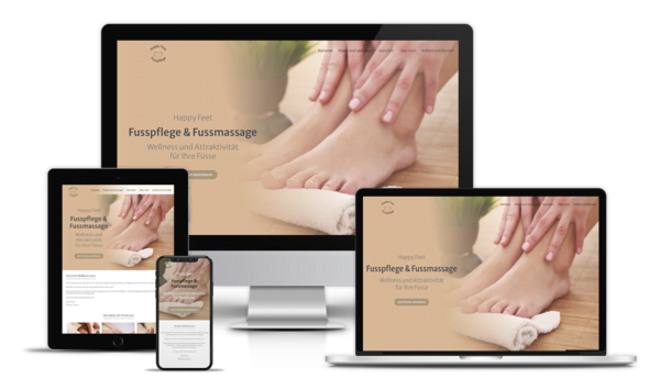 Webdesign Beispiel - Happy Feet Fusspflege